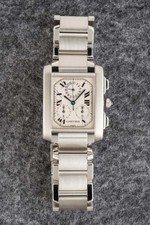 Cartier Tank Française Chronoflex Ref. 2303 Quartz Steel 28x36mm Box