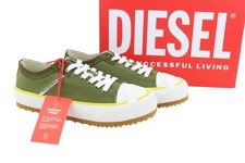 DIESEL Men's Sneakers S-Principia Low EU44 Green Low Top Lace Up Logo DDP