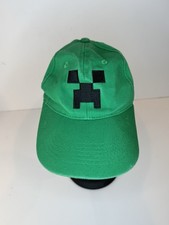 MINECRAFT DESIGNED BY JINX GREEN AND BLACK BASEBALL CAP ADJUSTABLE HAT ONE SIZE