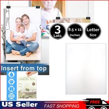 3 Lots 11 x 8.5 INCH Rigid Plastic Protector Sleeve Letter Size For Poster