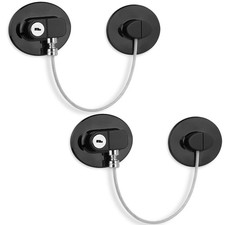 CTEOUNPT Fridge Lock with Key, Safety Lock for Refrigerator  with Cabinet, D...
