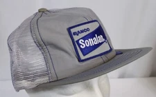 Vtg Elanco Sonalan Snapback Hat Mesh Trucker Farmer Chemicals Ag Swingster Gray