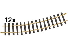12x Gleis gebogen Messing 22,5° R3 LGB 16000 Gartenbahn Spur G Gleismaterial