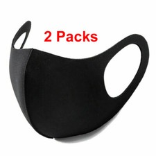 2 Pack Face Mask washable made in USA LIGHT WEIGHT EASY BREATHING NOT THICK