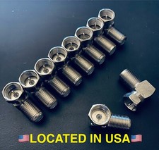10x 90 Degree/Right Angle Male to Female Coaxial Cable Coupler.RF,RG6,RG59, NEW 