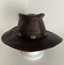 Henschel Leather Hat Made In USA Size medium