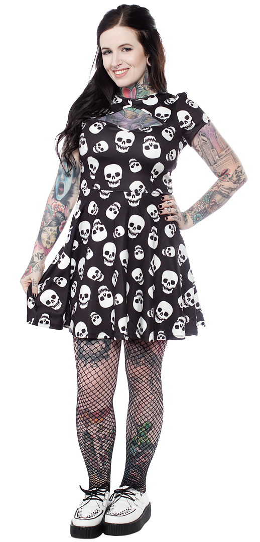 Sourpuss Lust for Skulls Gothic Punk Tattoos Spooky Scuba Skater