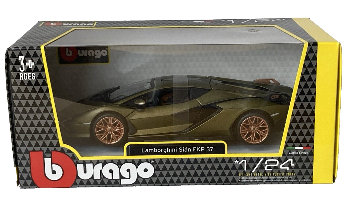 Burago 1/24 – Lamborghini Sian FKP 37 – #18-21099 – Vert/Gold – Occasion