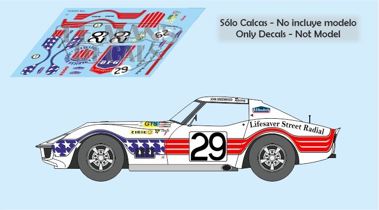 1970 Le Mans Corvette C3 Decals 1 2 1:32 1:43 1:24 1:18 87 Chevrolet 1970 Le Mans Corvette C3 Decals 1 2 1:32 1:43 1:24 1:18 87 Chevrolet