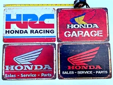 Honda Tin Sign Honda Motorcycles Dirt Bikes SXS Racing Metal Gift Shop Garage