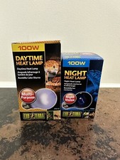 Exo Terra 100W Day  Night Heat Lamp   Dual Heating for Reptiles