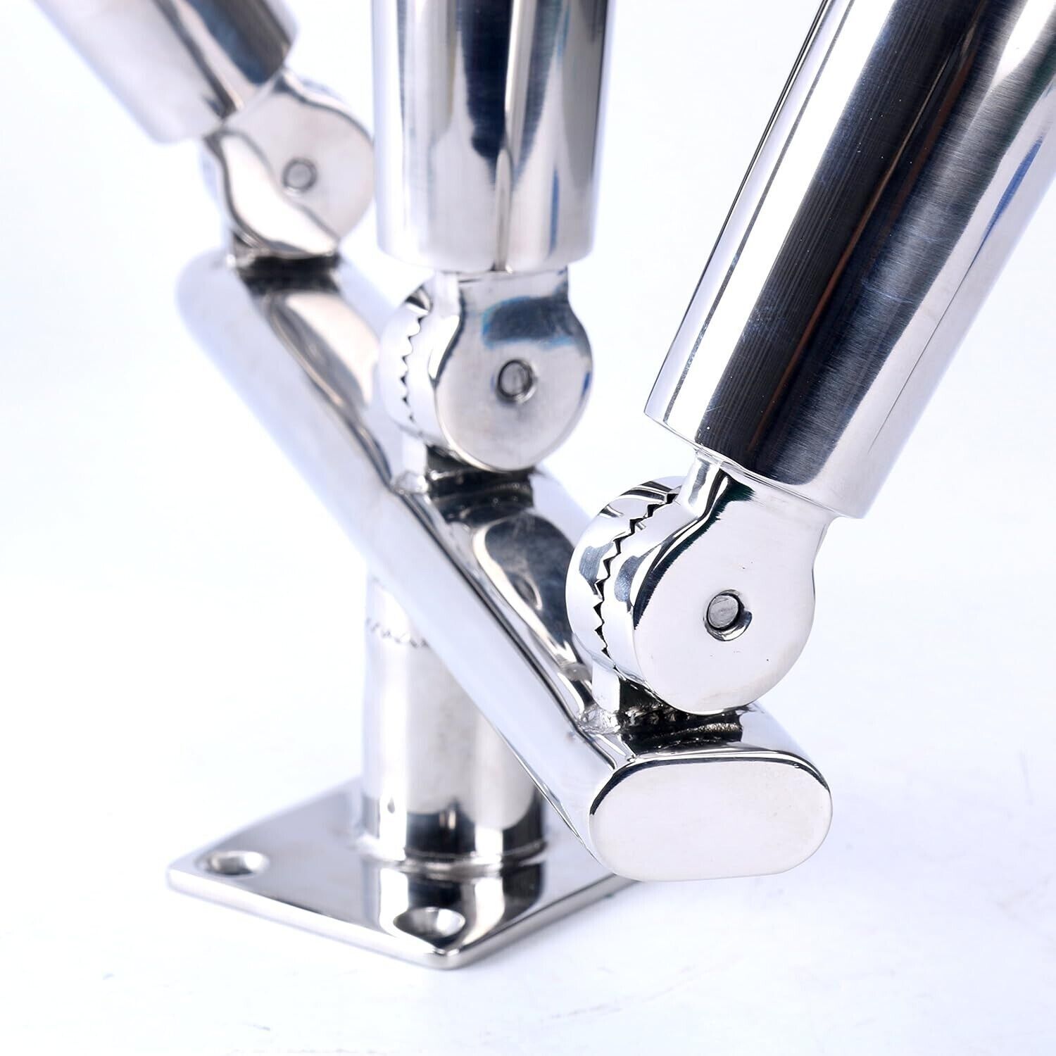 3 Tube Stainless Steel Trident Outrigger Stylish Fishing Rod Holder Deck Mount