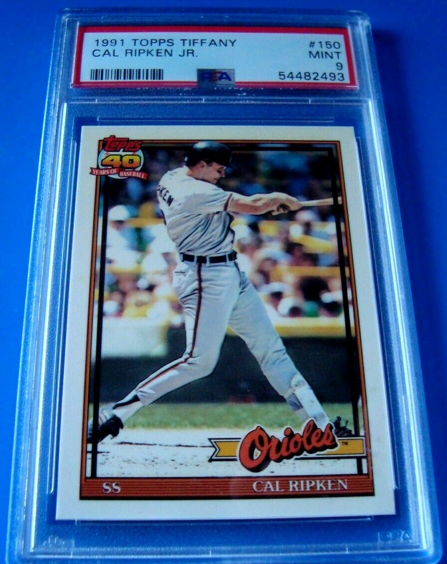 1991 Topps TIFFANY #150 CAL RIPKEN JR psa 9 Baltimore ORIOLES (493)