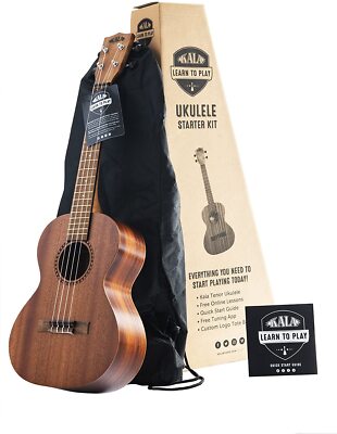 KALA Learn to Play Ukulele Starter Kit KALA-LTP-T
