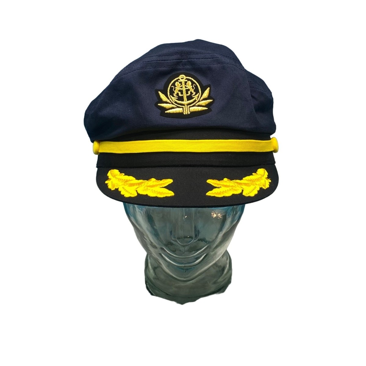 Nautical Captain\'s Hat with Gold Embroidery Embroidered Captains Hat – Seavants main image 4