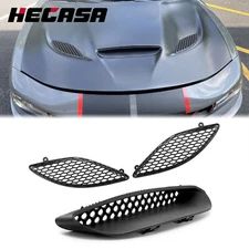 HECASA Hood Scoop Bezel For 2015-2020 Charger SRT Hellcat Grille Trim Black