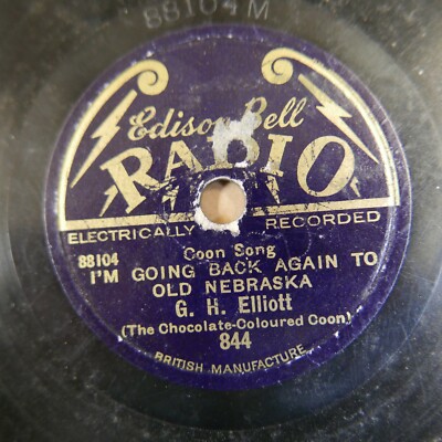 8'' 78 rpm record G H ELLIOTT going back to old nebraska / so long as the sun 