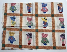 Vintage Sunbonnet Sue & Sam Fabric 2 Yards X 44” Marcus Brothers Textile Inc