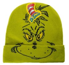 Dr. Seuss Grinch Green Beanie Hat Adult Child One Size Stretch Ships FAST 