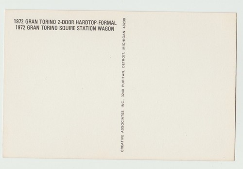 Ford, Gran Torino 2-Door, & Squire Station Wagon, 1972 - Picture 2 of 2
