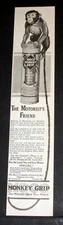 1920 OLD MAGAZINE PRINT AD, MONKEY GRIP TIRE PATCHES, THE MOTORIST'S FRIEND!