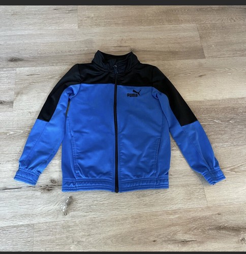 Boys PUMA Track Jacket JR. Solitaire Blue Size 7 - Picture 2 of 11