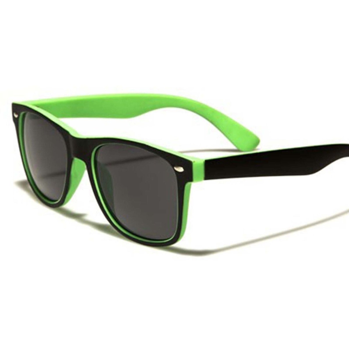 Classic Vintage Retro 80s Fashion Two-Tone Black & Green Horn