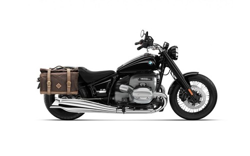 Bag EX MOTO Right Brown Quick Release 19-24 Lt + Frame Black for BMW ...