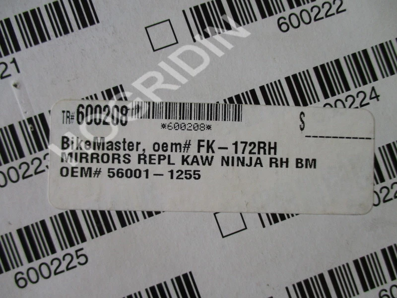 ESPEJO DERECHO BIKE MASTER KAWASAKI NINJA 56001-1255 NEGRO 500 600 1000 R Foto 3 de 3