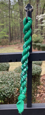 Kelly Green bandana keychain(1-100%Cotton Bandana,1 Carabiner, 2-1   Split Rings