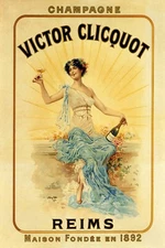 Girl Champagne Victor Glicquot 1892 France French Vintage Poster Repro FREE S/H
