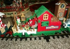 New Bright Holiday Express Dillards RED LOG MILL CAR Rare train TESTED VIDEO
