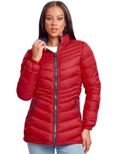 Jeans Women's Winter Reversible Puffer Jacket, Rednv, S