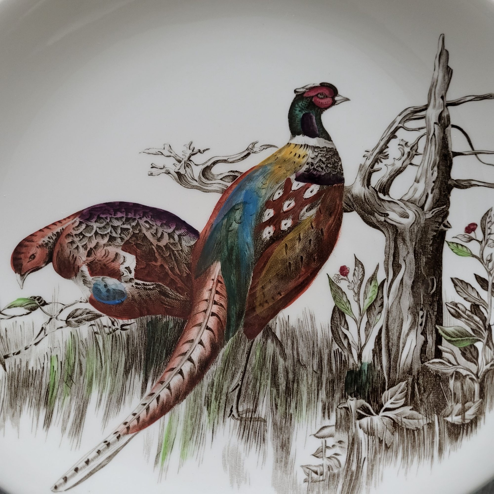 Vintage Mid Century Johnson Brothers Game Bird Oval Platter Pheasant