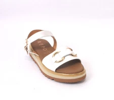 PHIL GATIÈR by REPO 60426 White Leather Slingbacks Platform Sandals 41 / US 11