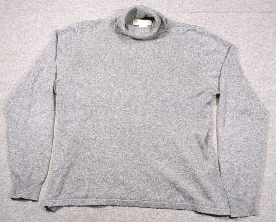 Casual Esquina Seda Cachemira Cuello Alto Mujer Talla L Gris Dinero Antiguo Silencioso Lujo Foto 2 de 4