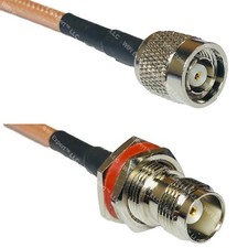 RG400 RP-TNC MALE to TNC FEMALE BULKHEAD RF Cable FAST-SHIP LOT