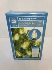 Holiday Time 25 LED C7 Lights Warm White 14'