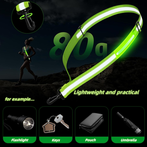 Reflective Belt Sash,Led Reflective Belt,Reflective Sash for Walking at Night,Ad - Picture 6 of 12