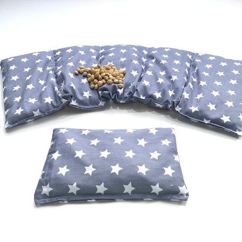 ★ 2 er SET ★ GRAU STERNE ★ 51 x 21 cm Kirschkernkissen XXL Körnerkissen ★ - Bild 13 von 23