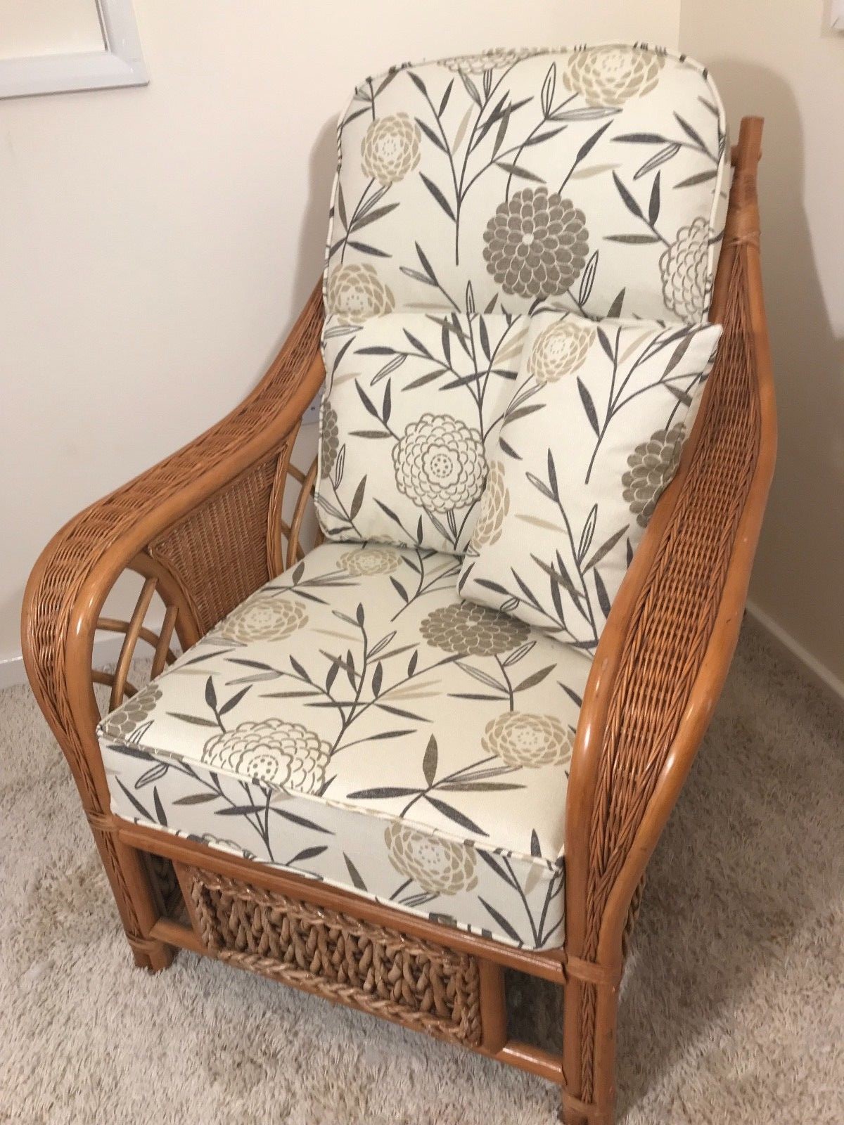 REPLACEMENT CUSHION COVERS FOR CANE WICKER CONSERVATORY FURNITURE piped