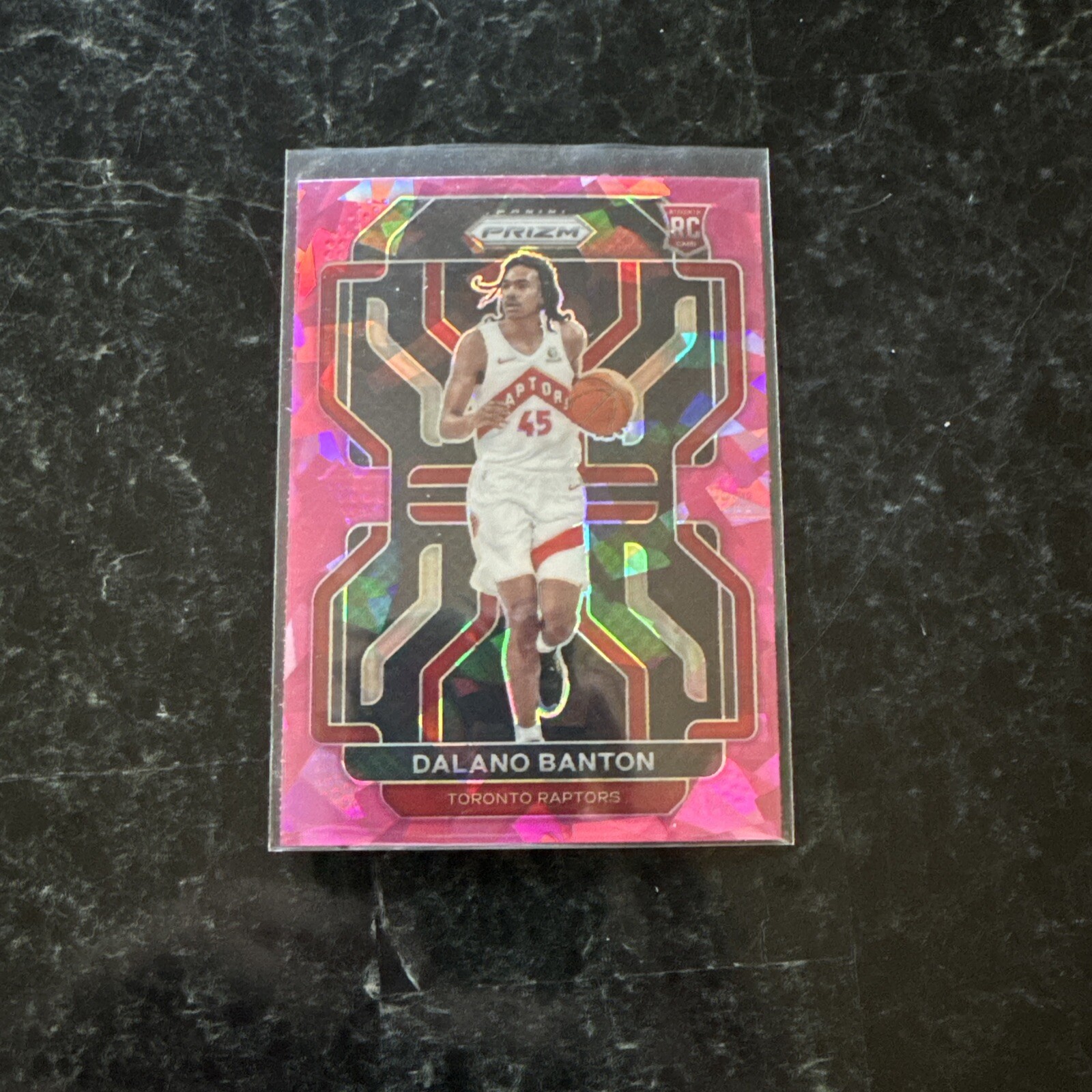 2021-22 PANINI PRIZM DALANO BANTON RC TORONTO RAPTORS PINK CRACKED ICE PRIZM 328