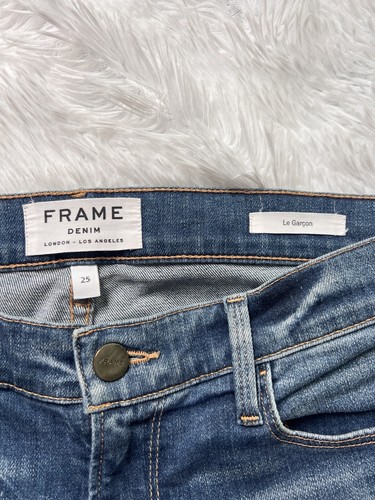 FRAME Le Garcon Boyfriend Jeans Size 25 Waist Riley Wash Garçon LGJ829 Tapered