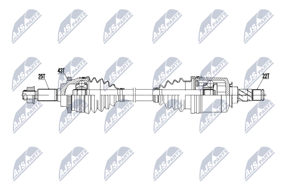 NPW-SU-050 NTY Drive Shaft for SUZUKI
