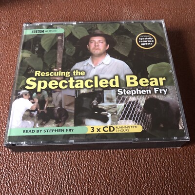 RARE Rescuing The Spectacled Bear Read By Stephen Fry BBC Audio 3 x CD