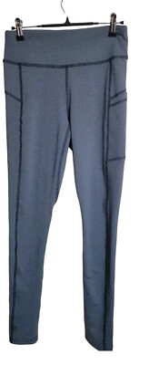 Simms Pants Women M Admiral Blue Midweight Core Legging Crossfit Training Gym 