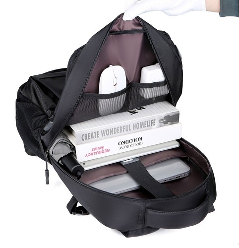 Men Extra Large Durable Travel Computer Backpack 16" Laptop Bag Black - 第 16/19 張圖片