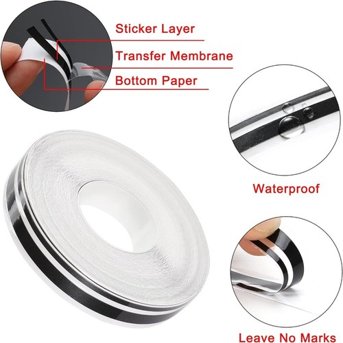 Black Pinstriping Tape Vinyl Auto Pinstripe Tape Pinstripe Tape for Car - Picture 7 of 12