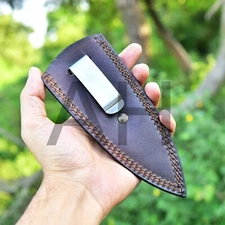 8"CUSTOM HAND MADE PURE LEATHER SHEATH FOR DAGGER BLADE KNIFE AH-