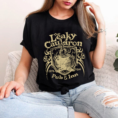 Leaky Cauldron Pub & Inn T Shirt Wizard Shop Book Reading Magic Bookish Tee